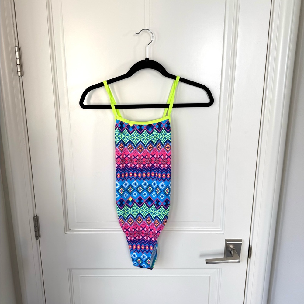 Funkita Kris Kringle Tie Me Tight One Piece Swimsuit Women’s Size 32 New No Tags